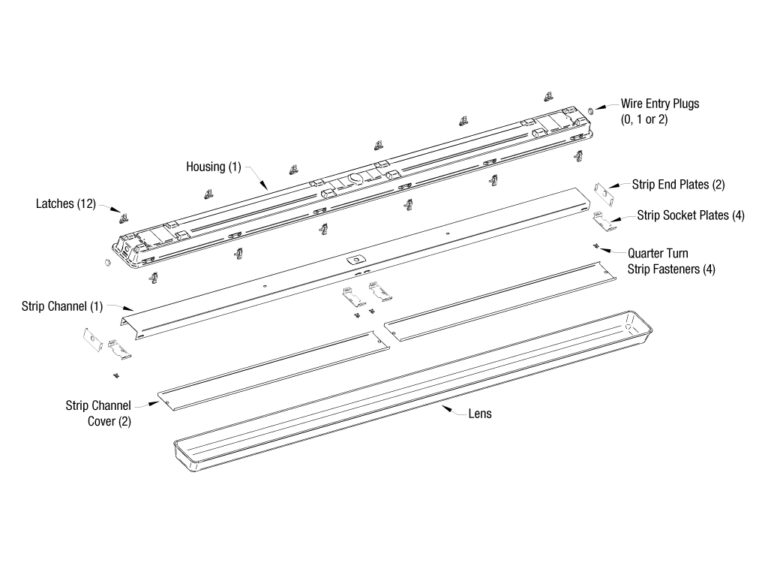 Sentry® Series 8’ Fluorescent Strip Type – A.L.P. Advantage